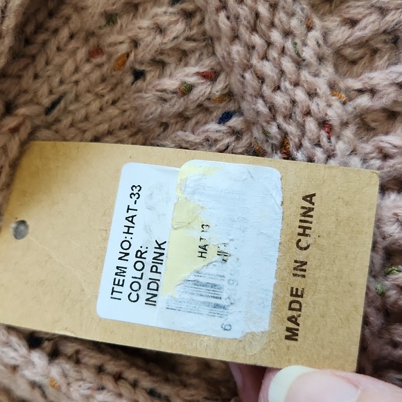 NWT C.C. Indi Pink Beanie - Picture 3 of 3